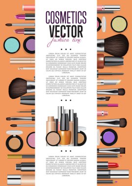 Kozmetik Promo kitapçık başlık sayfası vektör şablonu