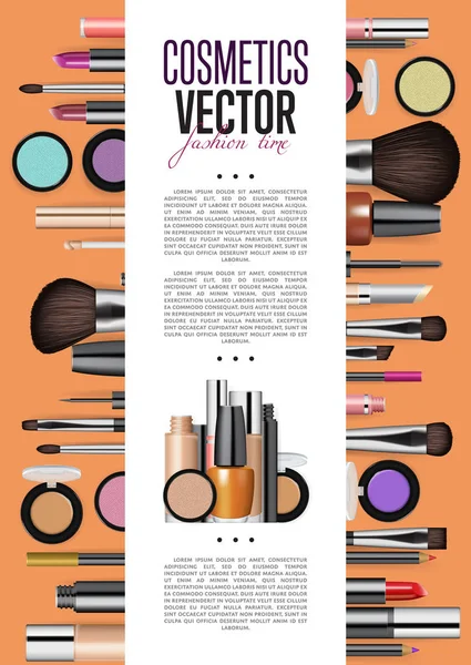 Cosmetica Promo boekje titel Vector paginasjabloon — Stockvector