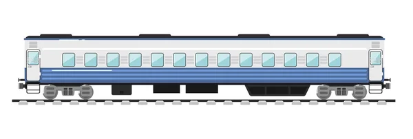 Comboio de passageiros isolado sobre fundo branco — Vetor de Stock