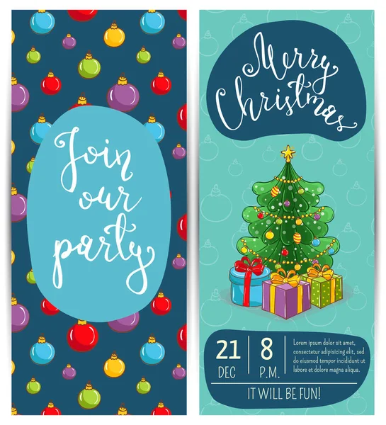 Folheto de promoção brilhante para a festa de Natal do clube —  Vetores de Stock