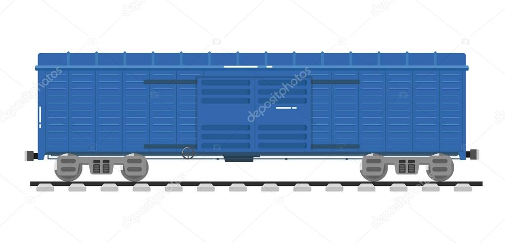 Railway wagon isolated on white background