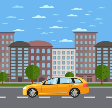 Sarı evrensel CITYCAR şehir de yol