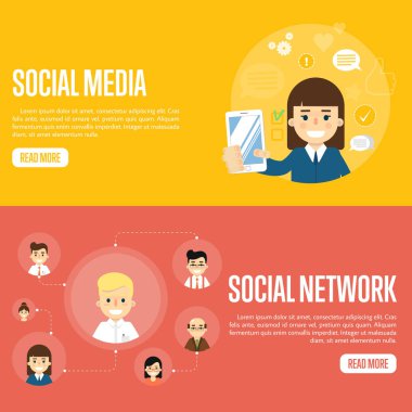 Sosyal Medya ağ web sitesi şablonları