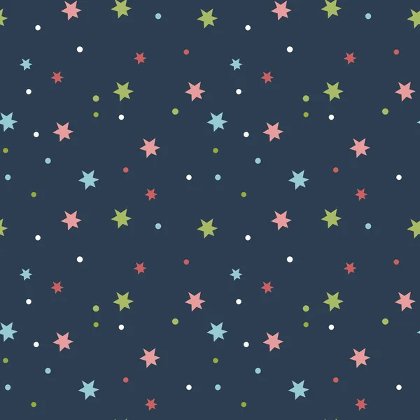 Зоряне небо Безшовний візерунок Векторні ілюстрації — стоковий вектор