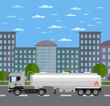 Tank kamyon şehir de yol