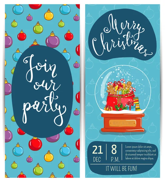 Folheto de promoção brilhante para a festa de Natal do clube —  Vetores de Stock