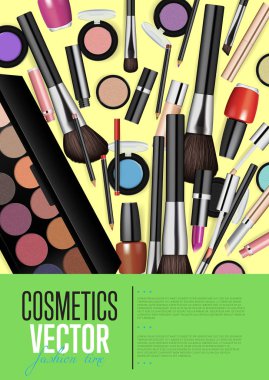 Modern Kozmetik Aksesuarları vektör kavramı