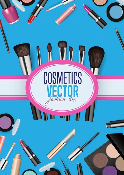 Accesorios de cosméticos modernos Concepto vectorial — Vector de stock