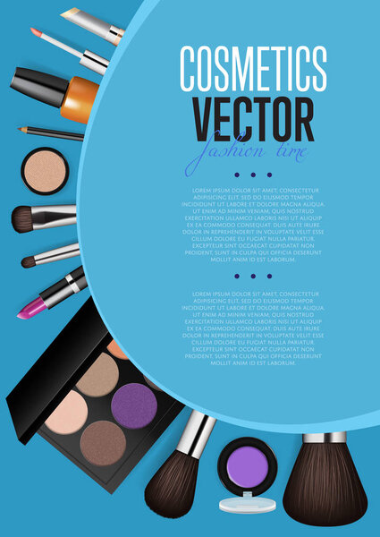 Промо-буклет Косметика Название страницы Векторный шаблон
