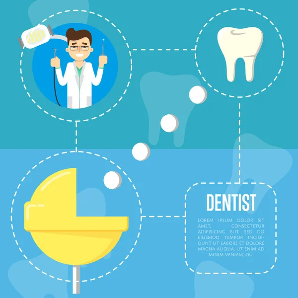 Transparent usług dentystycznych dentysta znak — Wektor stockowy