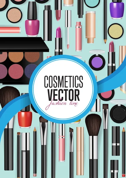 Accesorios de cosméticos modernos Concepto vectorial — Archivo Imágenes Vectoriales