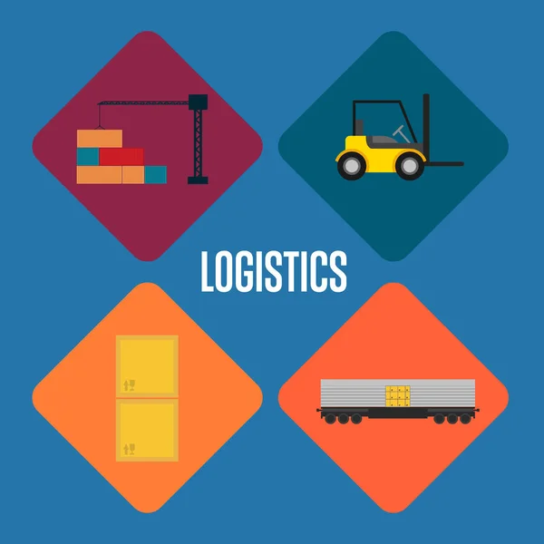 Lojistik ve taşımacılık Icon set — Stok Vektör