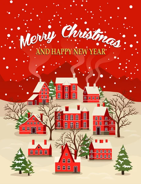 Noel ve yeni yıl tebrik kartı.