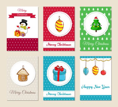 Noel tatil tebrik kartları koleksiyonu