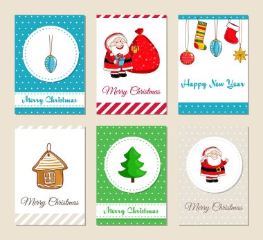 Noel tatil tebrik kartları koleksiyonu