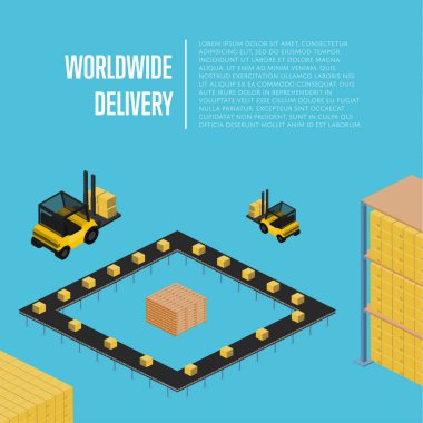 Dünya çapında dağıtım izometrik kavramı