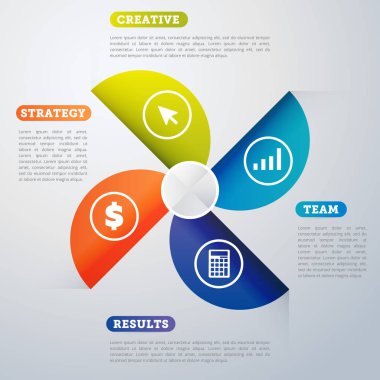 Bilgi elemanları vektör şablonu