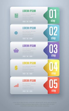 Bilgi elemanları vektör şablonu