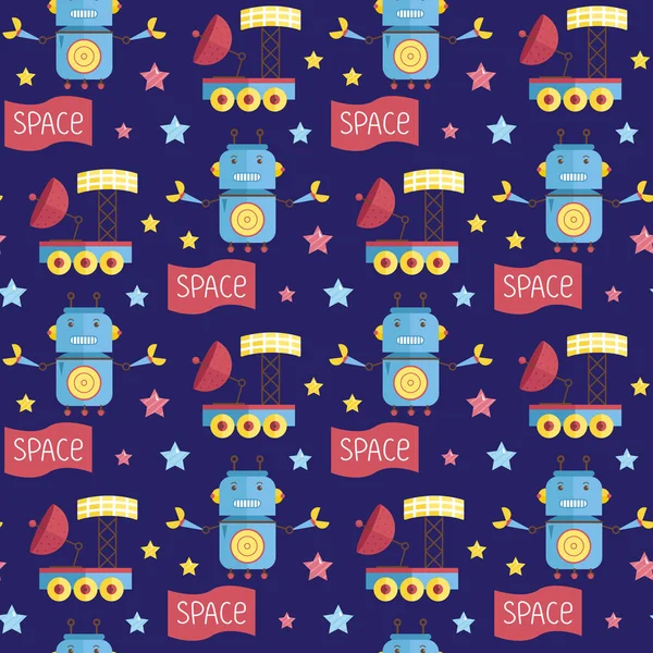 Space Invaders Cartoon Vector Seamless Pattern