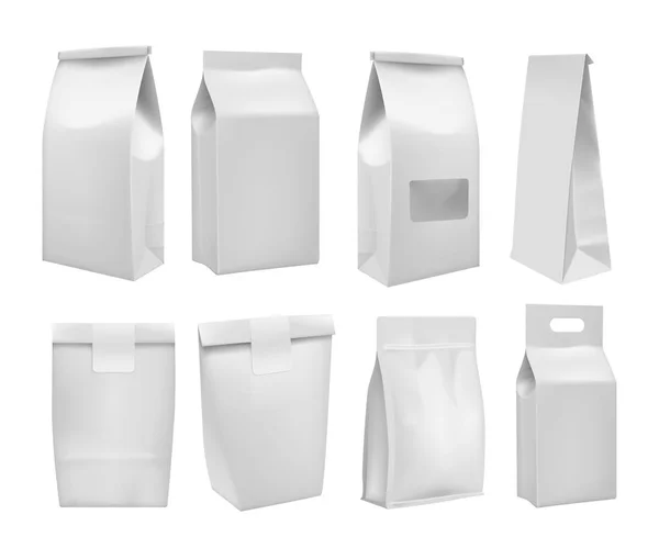 Realista llevar caja de comida maqueta conjunto — Vector de stock