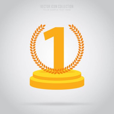 Kazanan izole rozet, etiket veya etiket, raster