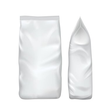 Boş ambalaj şablon mockup beyaz izole.