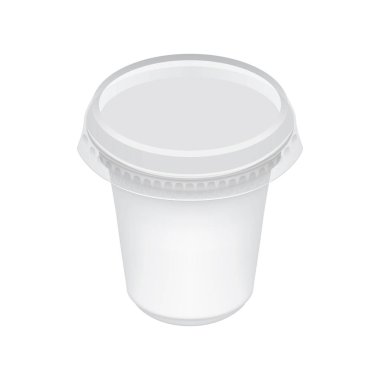 Boş ambalaj şablon mockup beyaz izole.