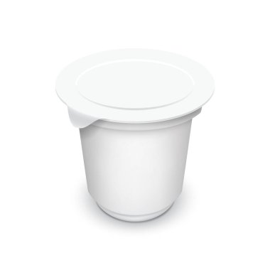 Boş ambalaj şablon mockup beyaz izole.