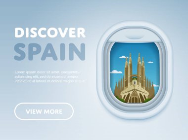 Uçakla seyahat. Pencereyi simge yapılar.