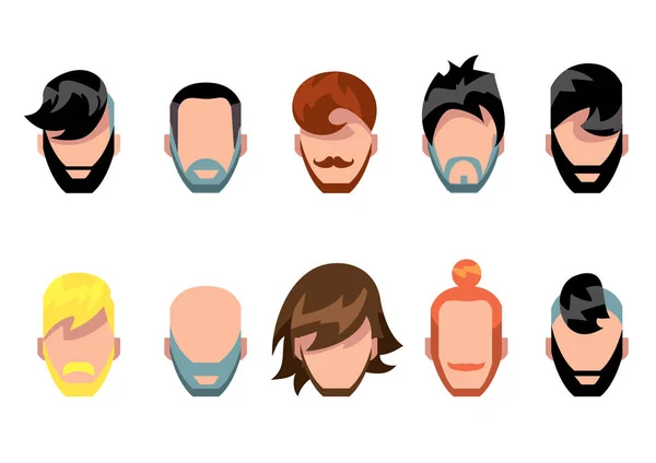 Set de bigote, barba y peinado — Foto de Stock