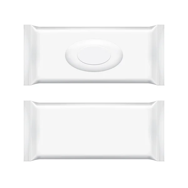 Plantilla de embalaje en blanco maqueta aislada en blanco . —  Fotos de Stock