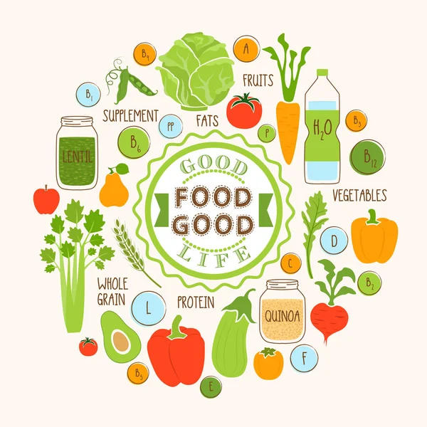 Sfondo di cibo sano di verdure fresche, raster — Foto Stock