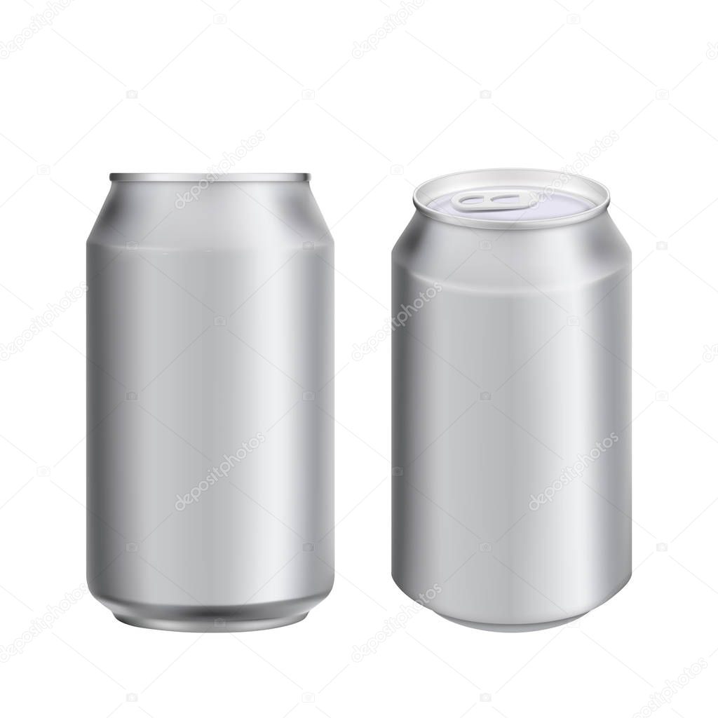 Aluminium can drink soad or beer template