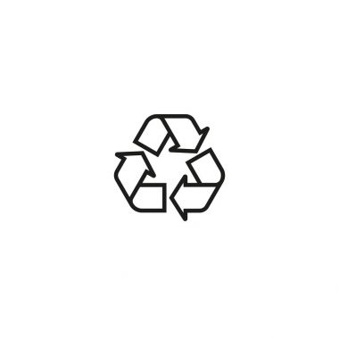 Beyaz arkaplanda izole edilmiş geri dönüşüm sembolü