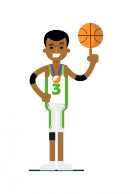 Genç adam basketbol oyuncusu topu ile siyah