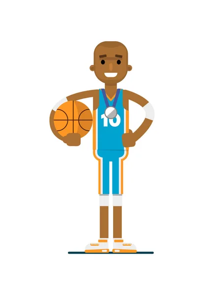 Young african man basketball player — Stock Vector