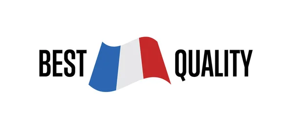 Migliore etichetta isolata di qualità per prodotti francesi — Vettoriale Stock