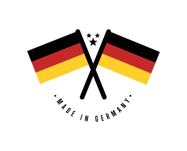 Elemento certificato isolato Made in Germany — Vettoriale Stock