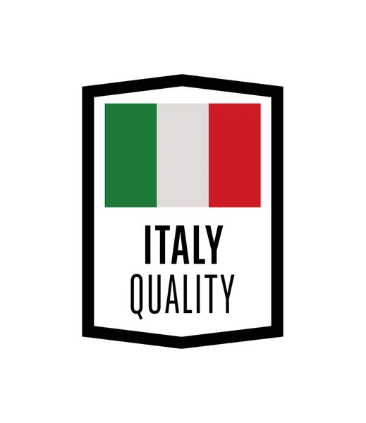 Італія якість ізольованих вектор етикетки для продуктів — стоковий вектор