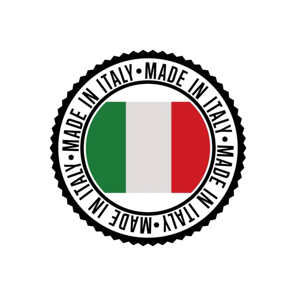Gemaakt in Italië ronde Rubberstempel voor producten — Stockvector