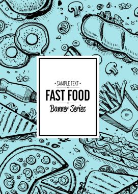 Fast food menüsü kapağı eski usul