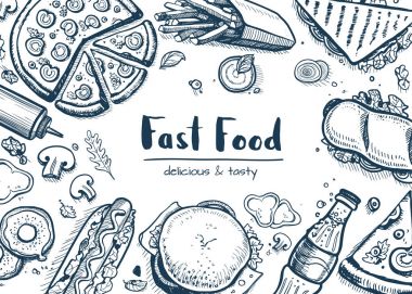 Abur cubur arka plan aperatif koleksiyonu ile