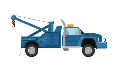 Tow truck isolated vector illustration clipart