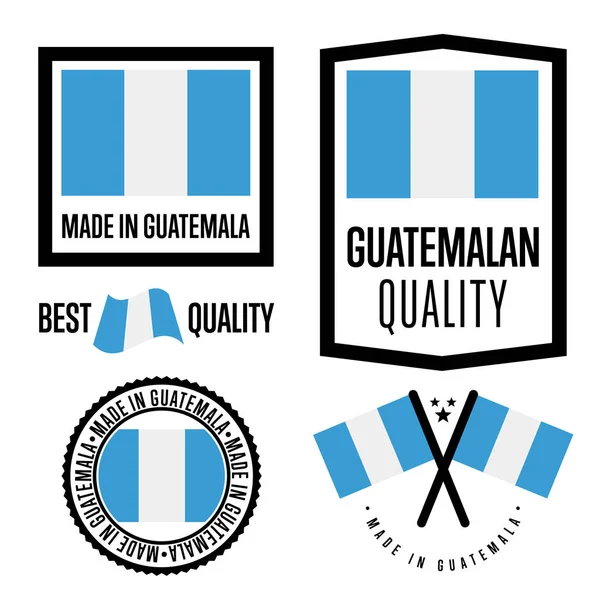 Guatemala set di marchi di qualità per le merci — Vettoriale Stock