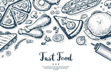Fast food menüsü kapağı eski usul
