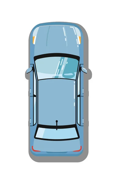 Moderna sedan top view-ikonen — Stock vektor