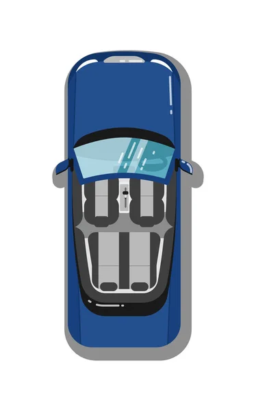 Cabriolet moderne voiture icône vue du dessus — Image vectorielle