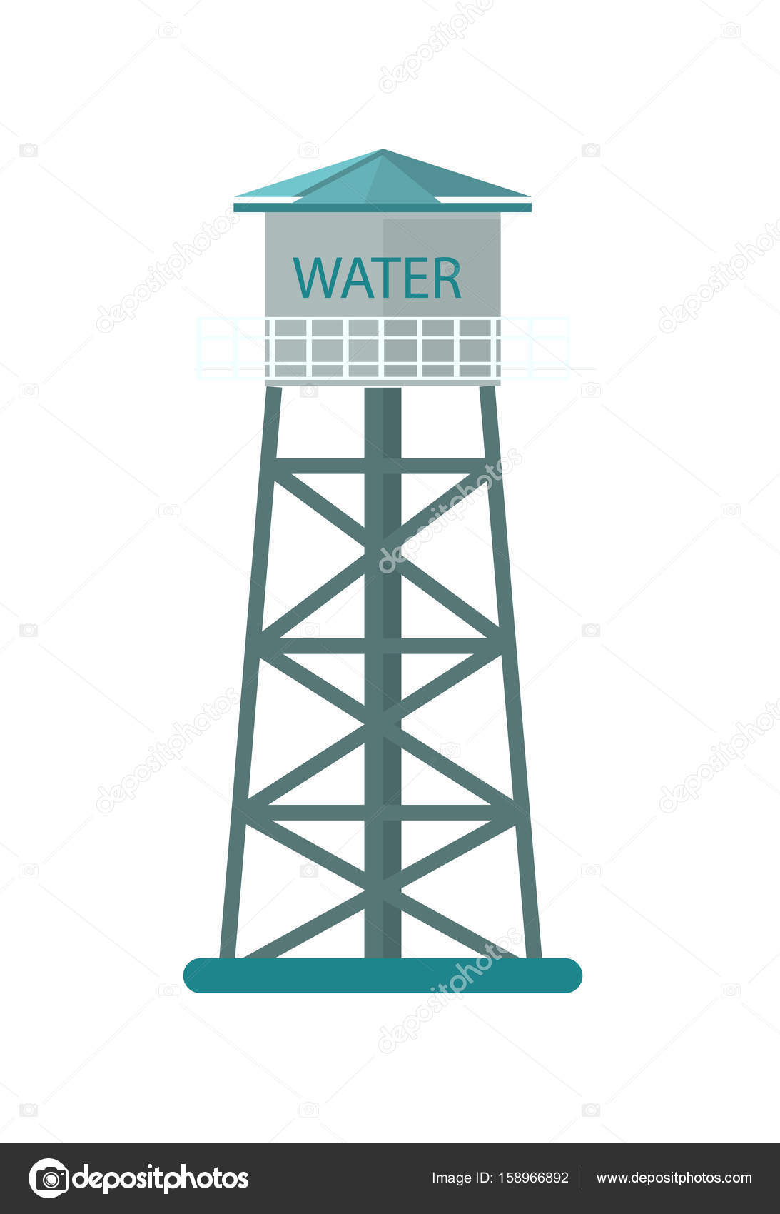 Agriculture Water Tower Vector Icon Vector Image By C Studioworkstock Vector Stock