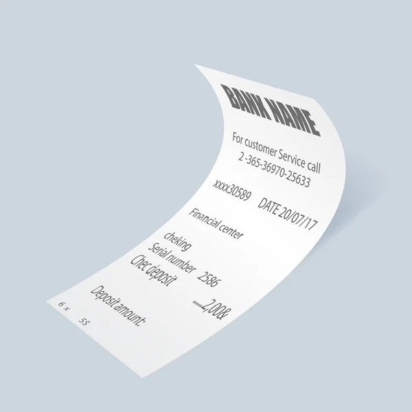 Elemento vector de factura de supermercado de papel — Vector de stock