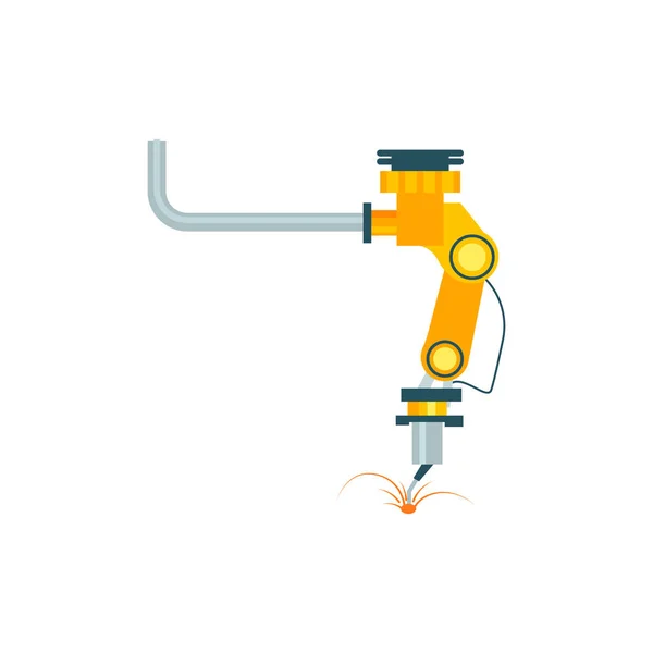 Slimme robot lassen machine-element — Stockvector